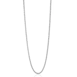 70 cm ZINZI zilveren jasseron ketting ZILC-J70