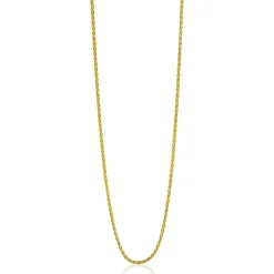 45 cm ZINZI zilveren palmier ketting geel verguld ZILC-P45G