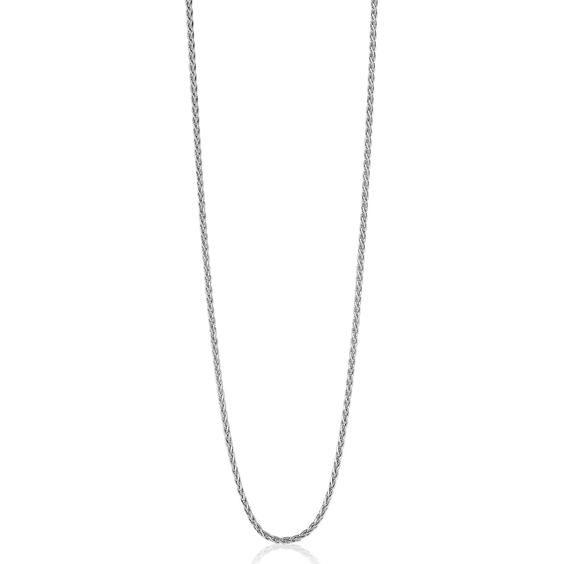 42 cm ZINZI zilveren palmier ketting ZILC-P42