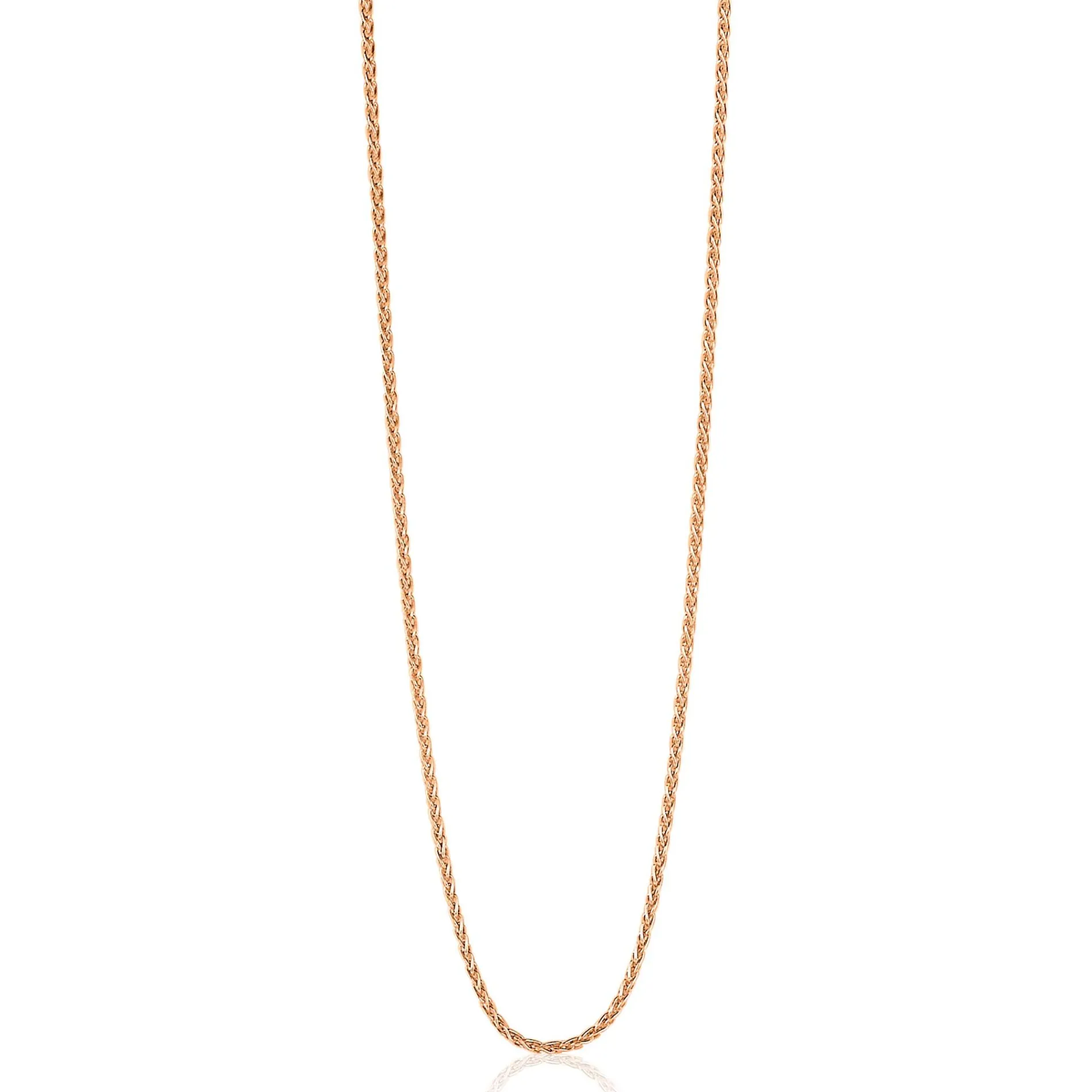80 cm ZINZI zilveren palmier ketting rosé verguld ZILC-P80R