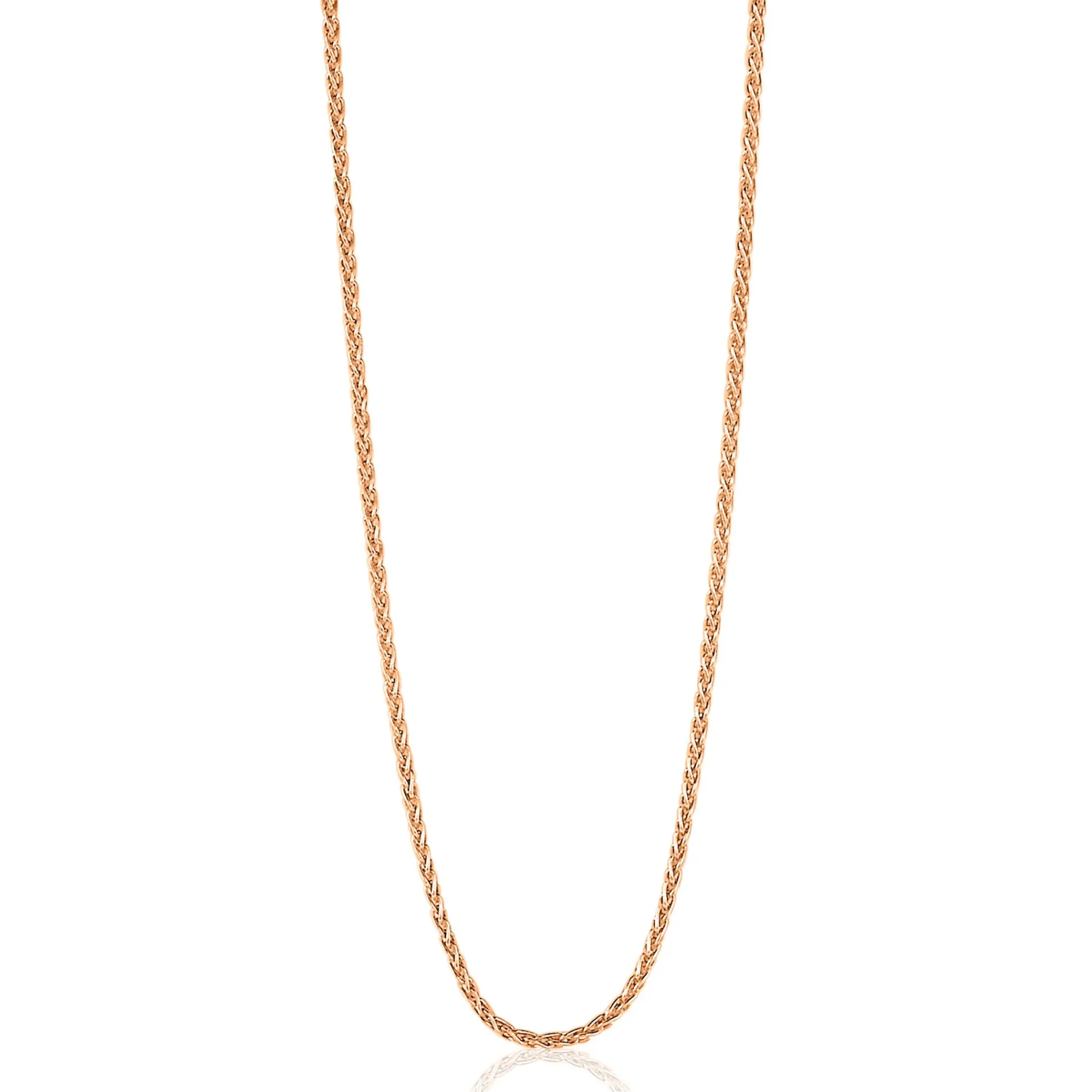 45 cm ZINZI zilveren palmier ketting rosé verguld ZILC-P45R