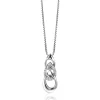 45cm Mart Visser by ZINZI zilveren venetiaanse ketting inclusief hanger met drie open peervormige schakels 30mm, bezet met witte zirconia's MVC24