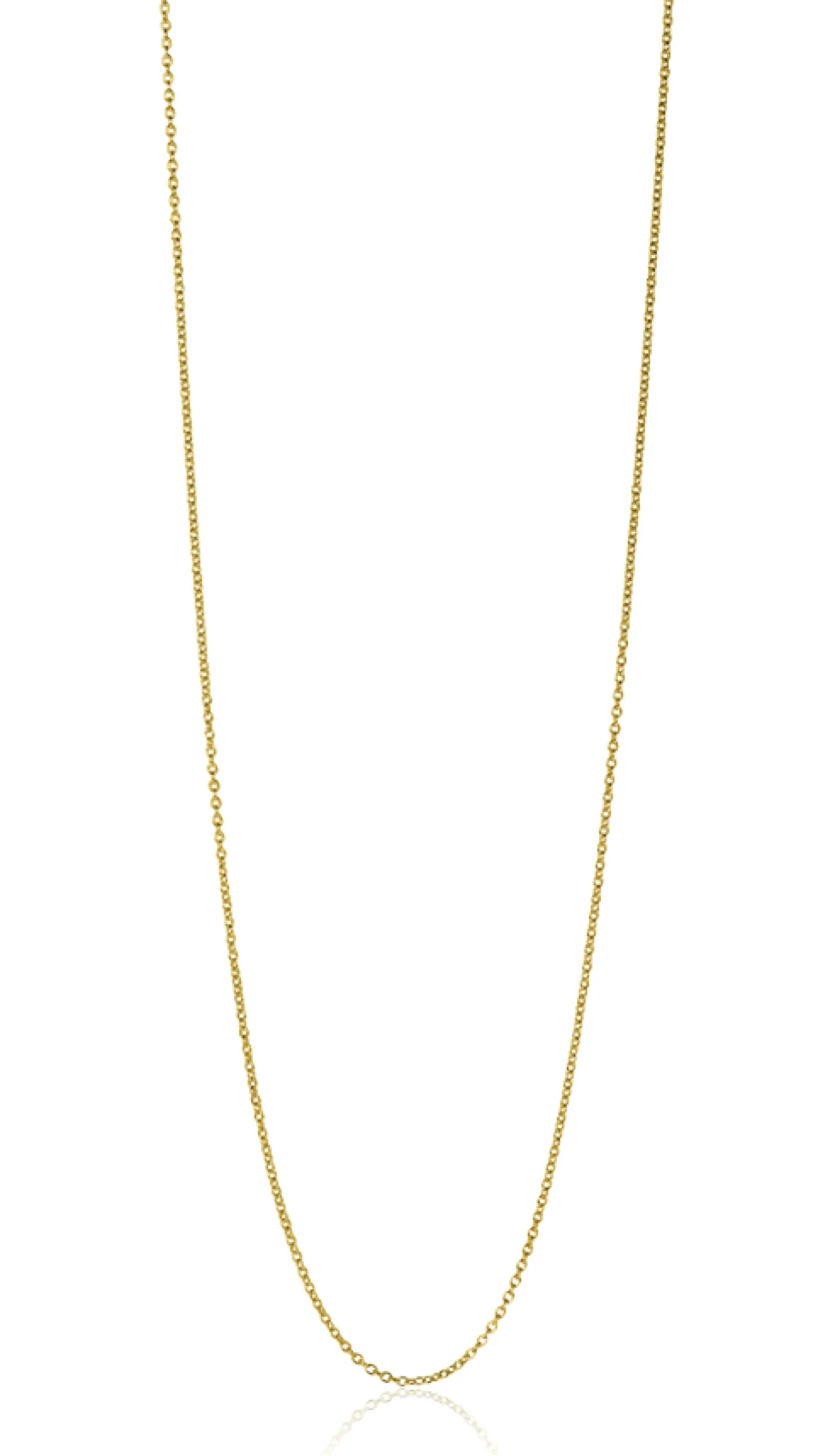 42cm ZINZI Gold 14 krt anker ketting 0,7mm breed, ideaal om je hanger aan te bevestigen ZGLA42-07