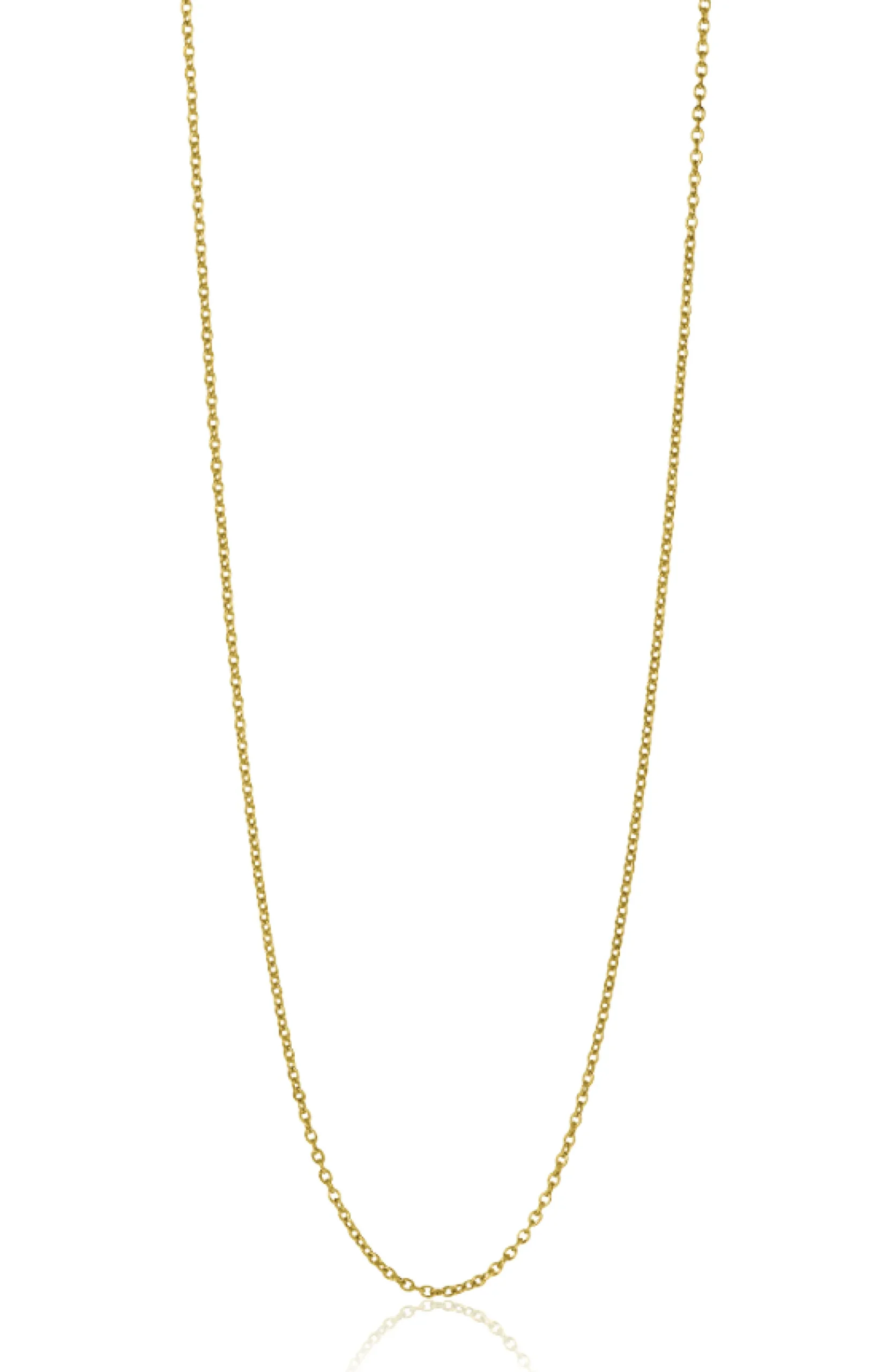 42cm ZINZI Gold 14 krt anker ketting 0,9mm breed, ideaal om je hanger aan te bevestigen ZGLA42-09