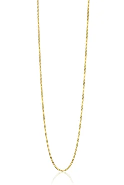 45cm ZINZI Gold 14 krt gourmet ketting 0,8mm breed, ideaal om je hanger aan te bevestigen ZGLG45-08