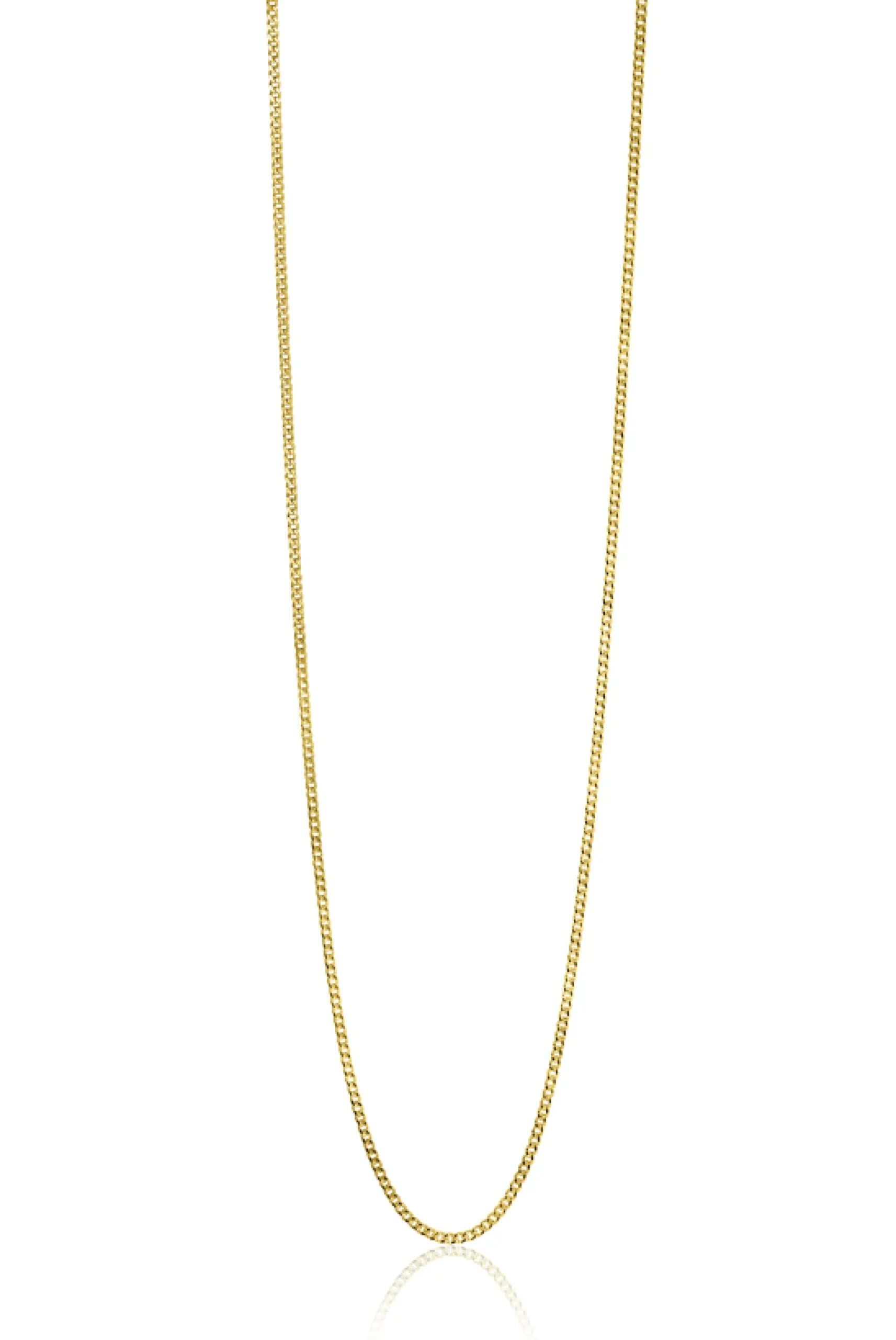 45cm ZINZI Gold 14 krt gourmet ketting 0,8mm breed, ideaal om je hanger aan te bevestigen ZGLG45-08