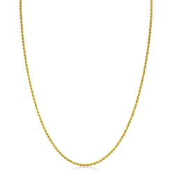90cm ZINZI gold plated zilveren koord ketting ZILC-K90G