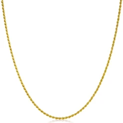 90cm ZINZI gold plated zilveren koord ketting ZILC-K90G