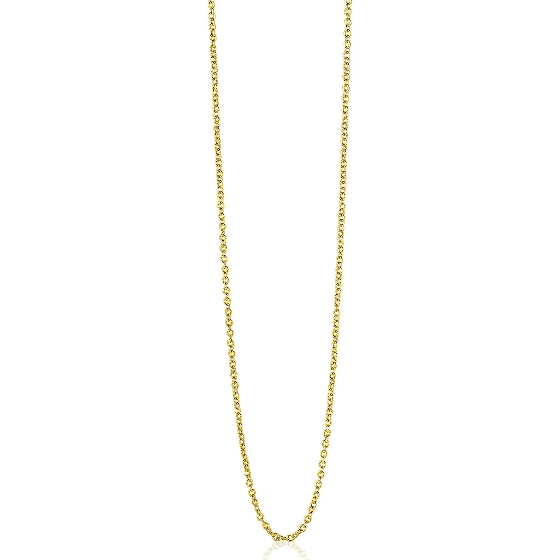 90cm ZINZI zilveren anker ketting geel verguld ZILC-A90G