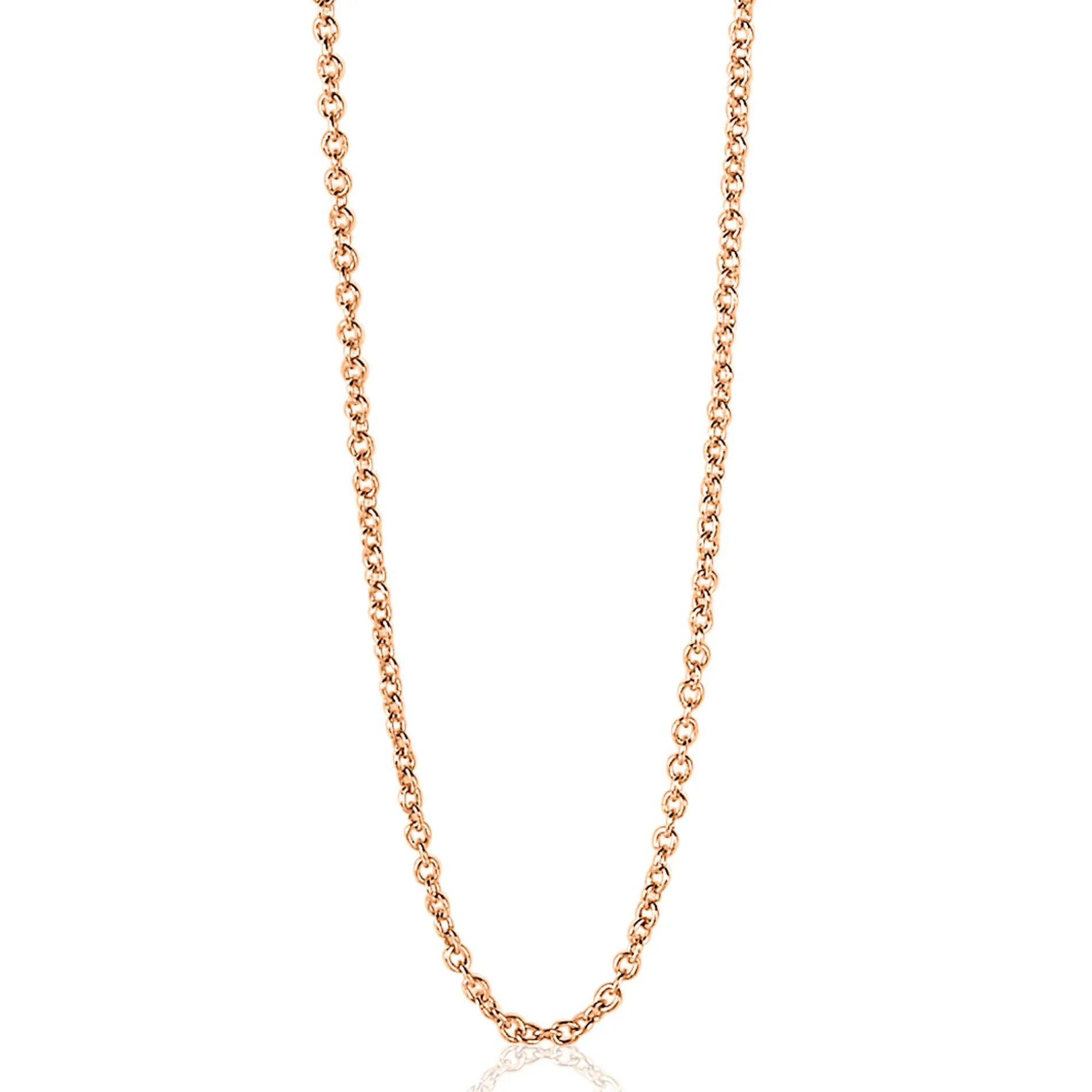 90cm ZINZI zilveren anker ketting rosé verguld ZILC-A90R