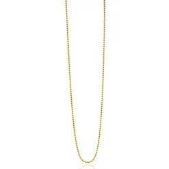 60cm ZINZI zilveren bolletjes ketting geel verguld ZILC-B60G