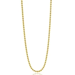 70cm ZINZI zilveren bolletjes ketting gold plated. 0,9mm breed ZILC-B70G