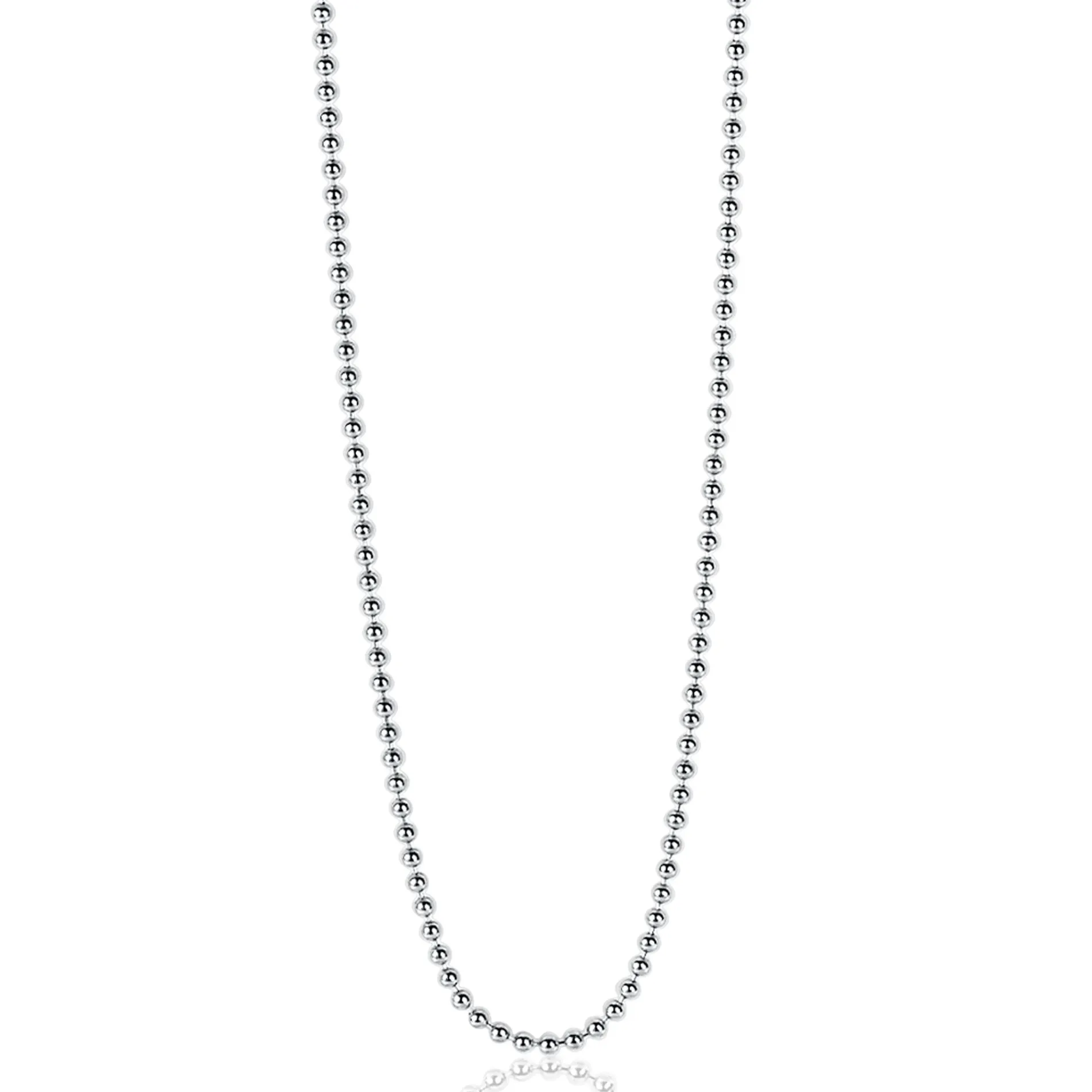 45cm ZINZI zilveren bolletjes ketting ZILC-B45