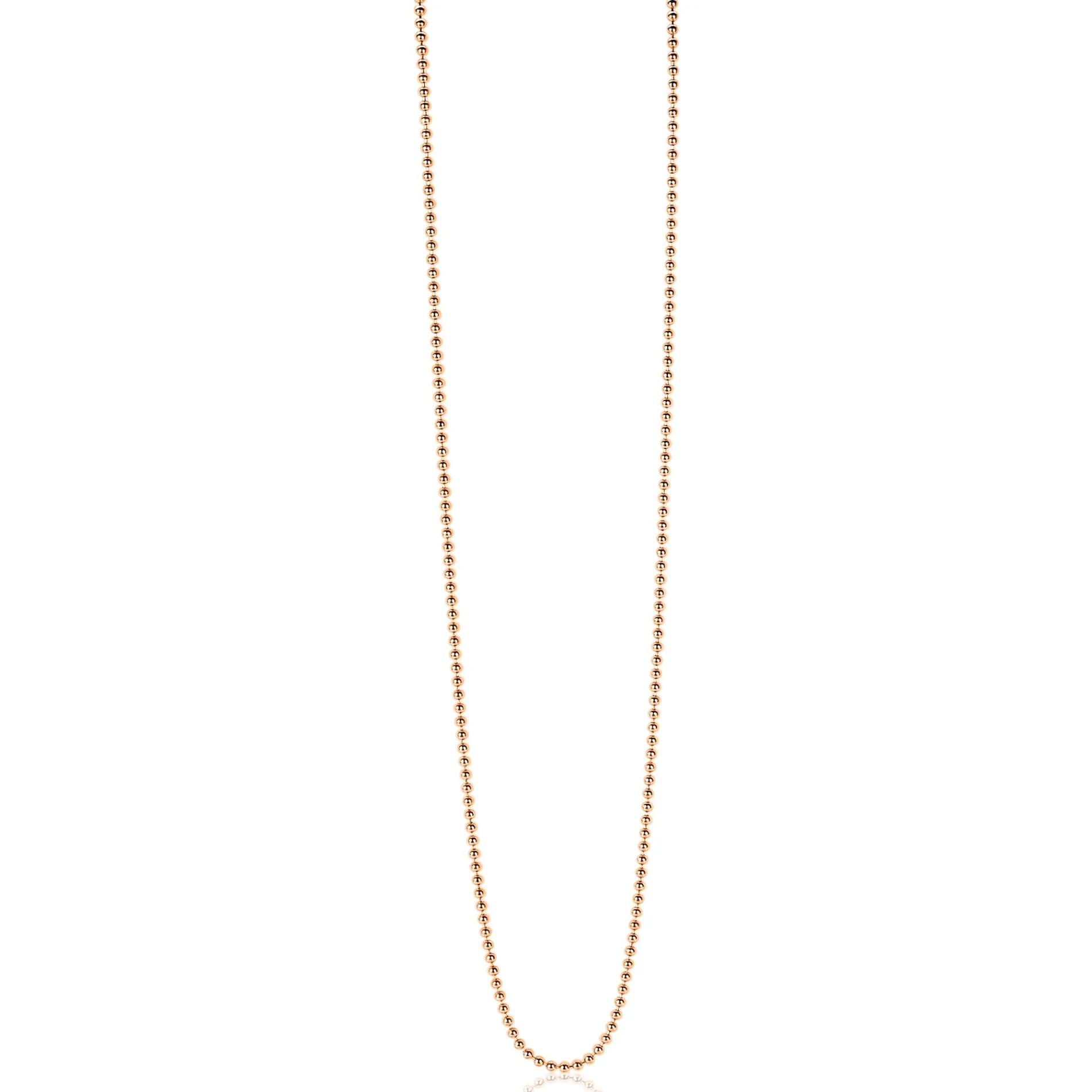 45cm ZINZI zilveren bolletjes ketting rosé verguld ZILC-B45R