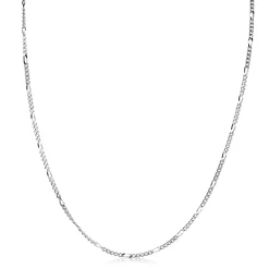 60cm ZINZI zilveren figaro ketting ZILC-F60