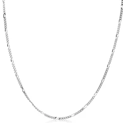 90cm ZINZI zilveren figaro ketting ZILC-F90
