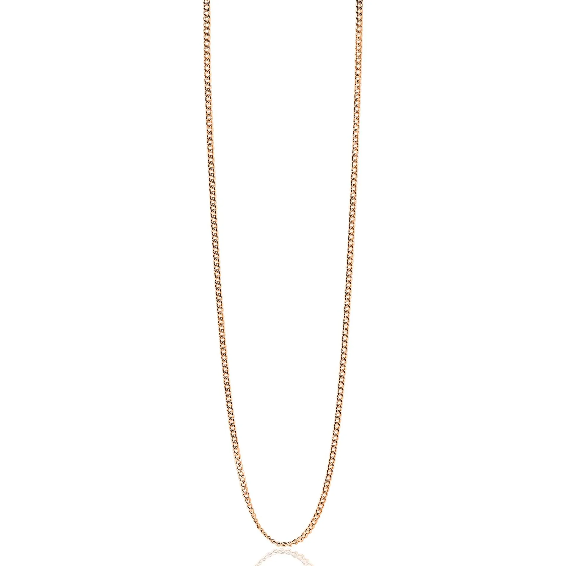 42cm ZINZI zilveren gourmet ketting rosé verguld ZILC-G42R