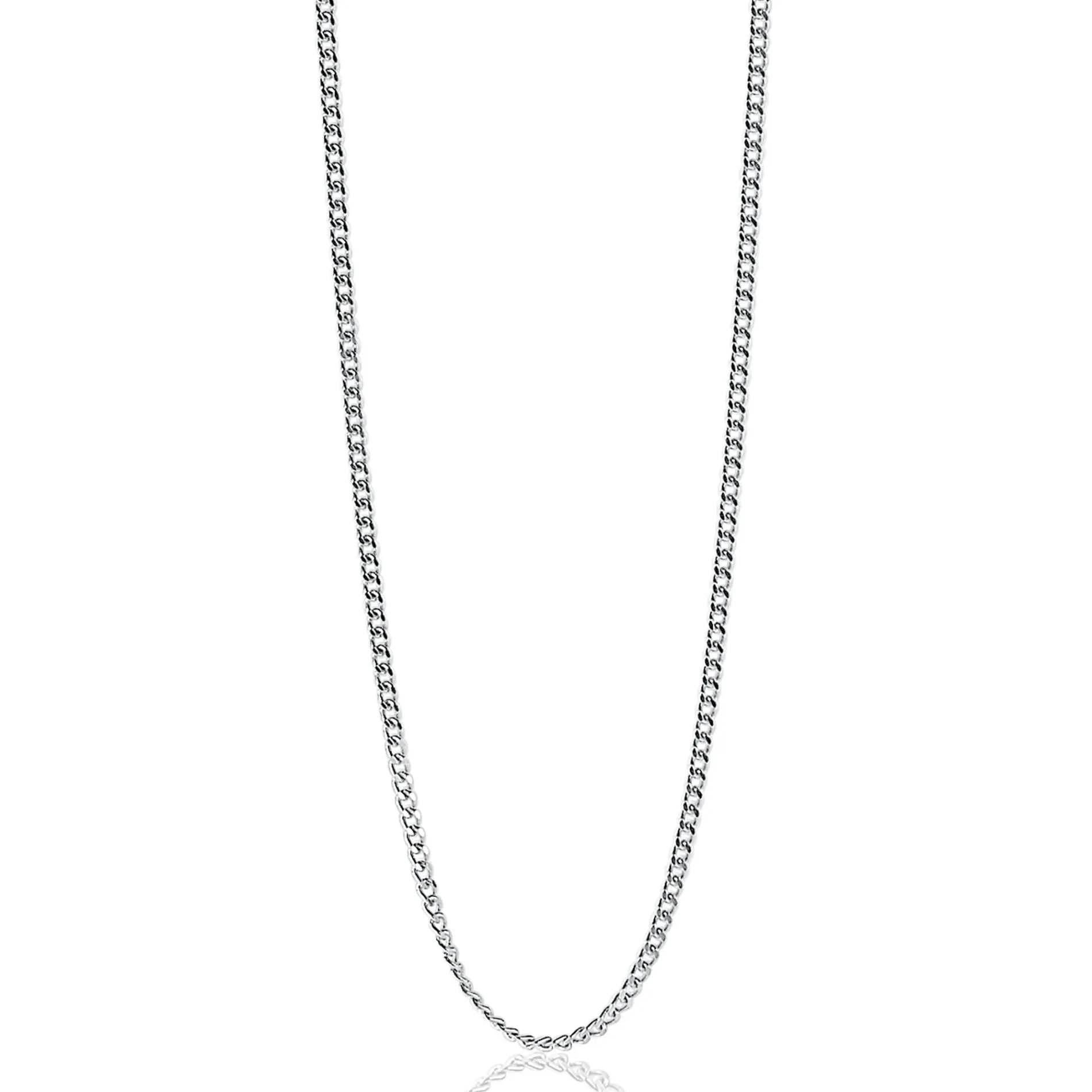 45cm ZINZI zilveren gourmet ketting ZILC-G45