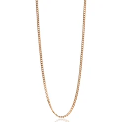 90cm ZINZI zilveren gourmet ketting rosé verguld ZILC-G90R
