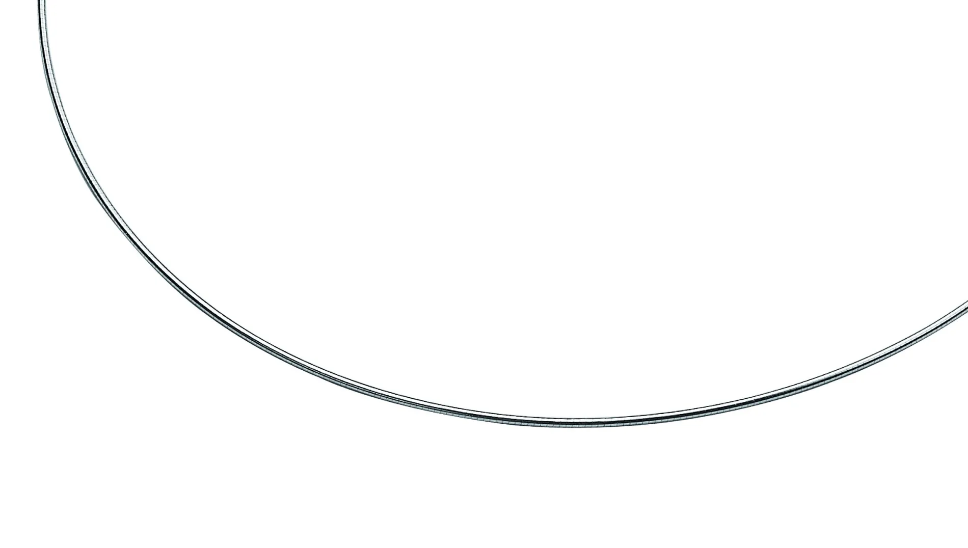 43cm Zinzi zilveren omega collier 1mm breed ZIOM1-43
