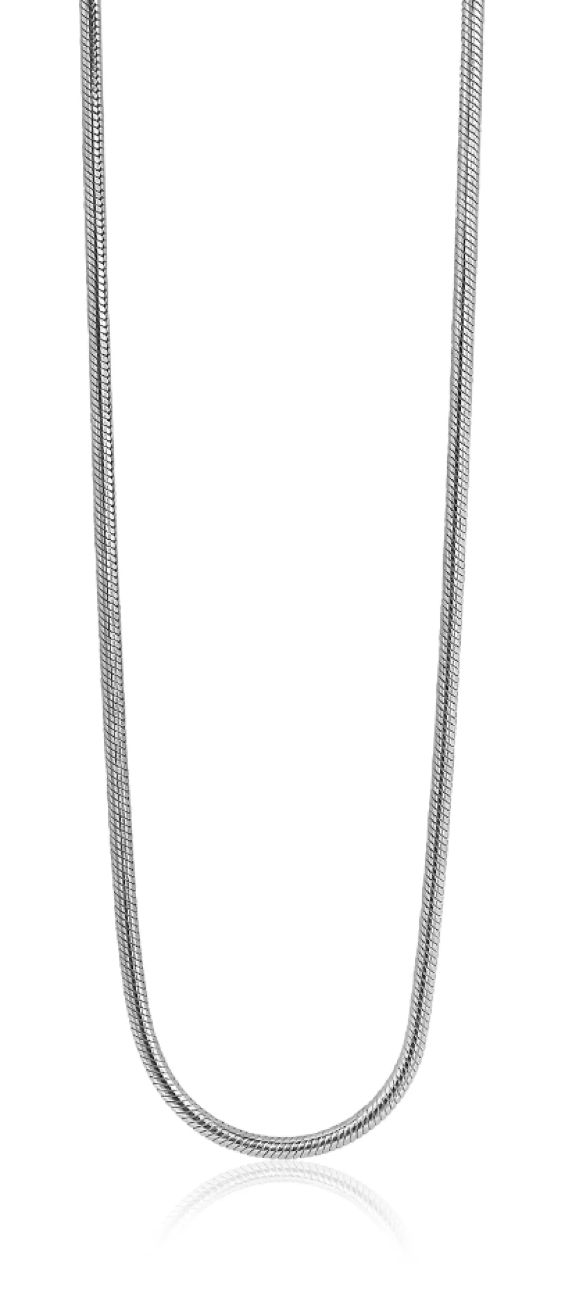 42cm Zinzi zilveren slangen collier 1,5mm breed ZISL15-42