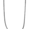 50cm Zinzi zilveren slangen collier 1mm breed ZISL50