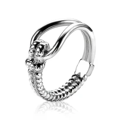 Mart Visser by ZINZI zilveren ring bewerkt MVR9