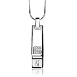 Mart Visser by ZINZI zilveren hanger glad MVH5 (zonder collier)