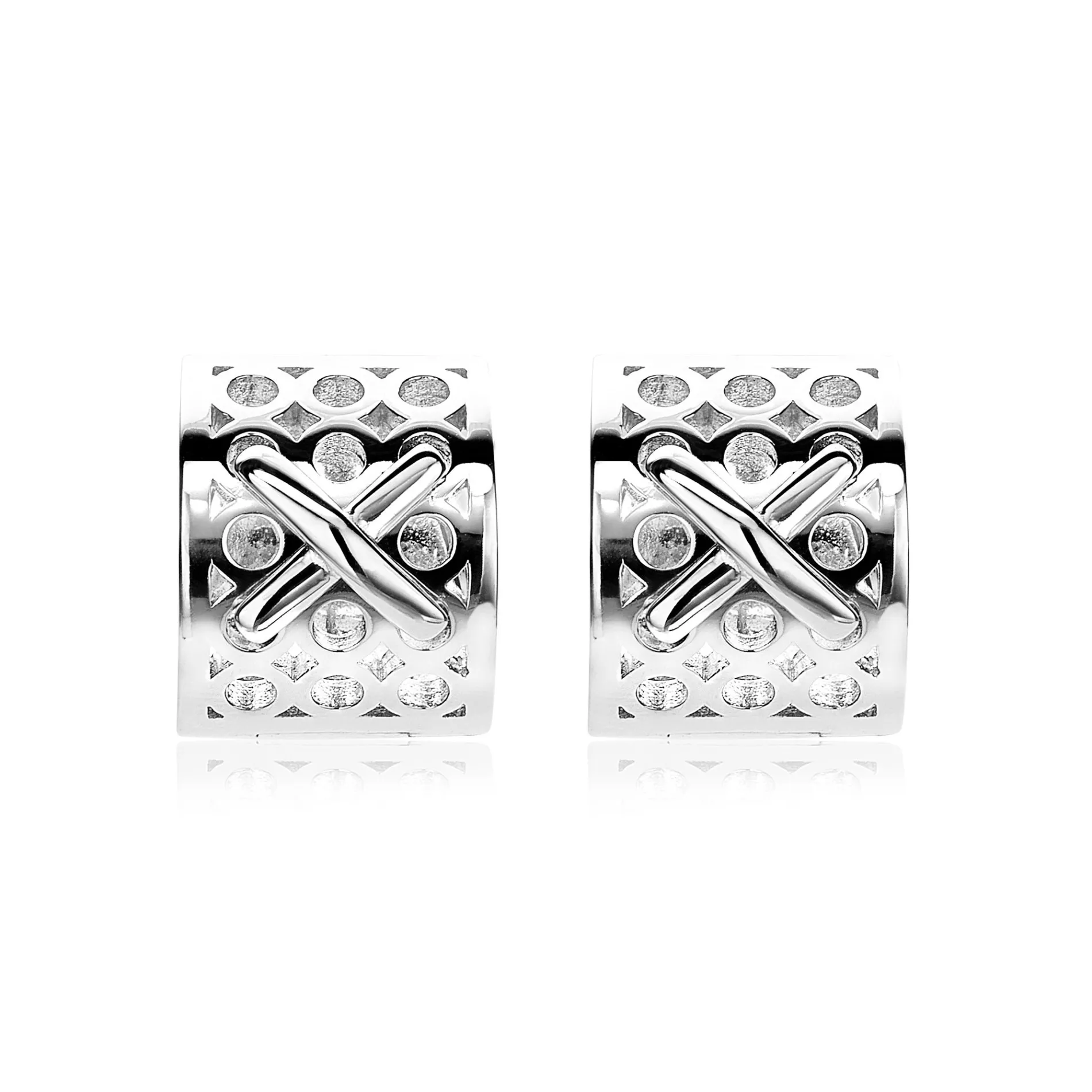 Mart Visser by ZINZI zilveren fantasie oorsieraden glad 16 x 13,5mm MVO15