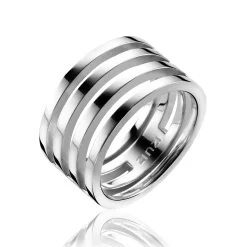 Mart Visser by ZINZI zilveren ring glad MVR1