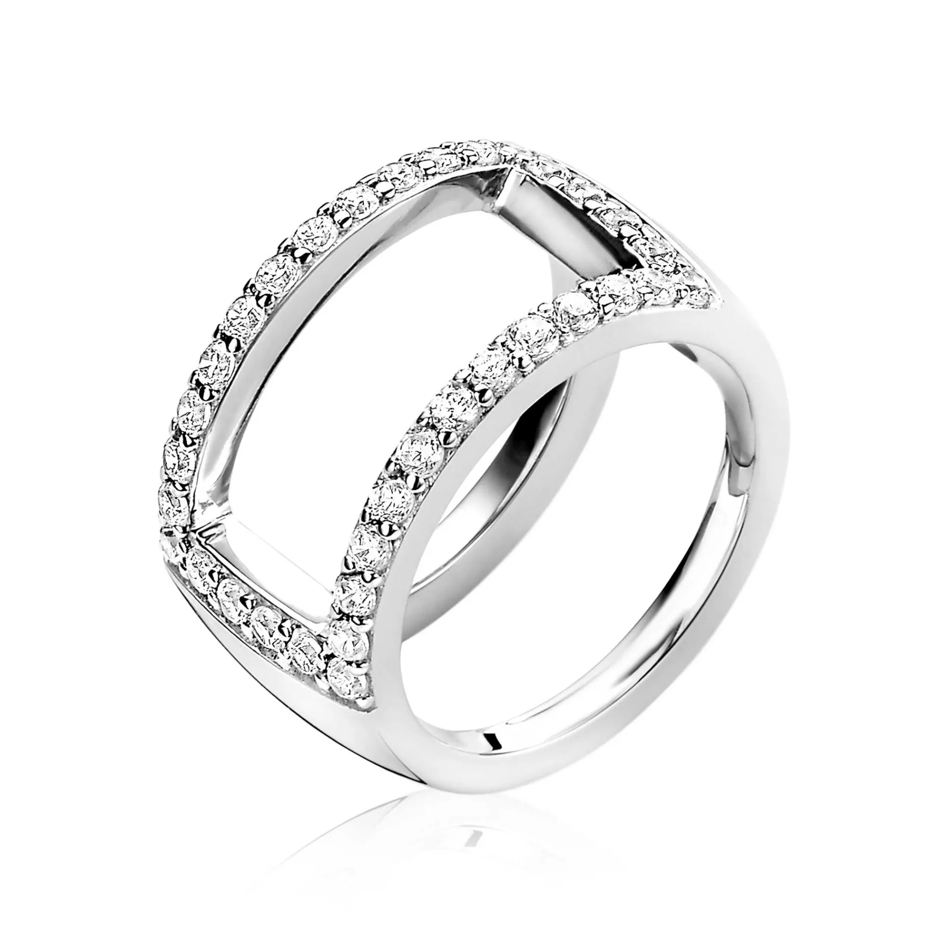 Mart Visser by ZINZI zilveren ring glad wit breed 12mm MVR14