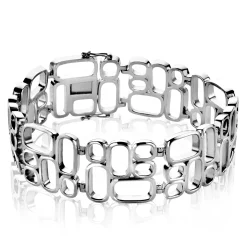 Mart Visser by ZINZI zilveren fantasie armband glad MVA3