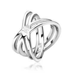 Mart Visser by ZINZI zilveren fantasie ring glad 19mm MVR12