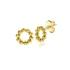5,5mm ZINZI Gold 14 krt gouden ronde oorknoppen met bolletjes motief 5,5mm ZGO399