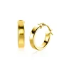 13mm ZINZI Gold 14 krt gouden oorringen gladde vierkante buis 3mm breed ZGO333