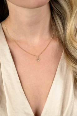 13mm ZINZI Gold 14 krt gouden fantasie hanger met rechthoekige en ronde zirkonia's ZGH511 (zonder collier)