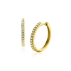 17mm ZINZI Gold 14 krt gouden oorringen bezet met witte zirconia's met luxe klapsluiting 17mm x 1,7mm vierkante buis ZGO506