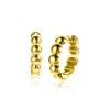13mm ZINZI Gold 14 krt gouden oorringen met bolletjes design met luxe klapsluiting 13mm x 3,3mm buis ZGO432