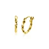 12mm ZINZI Gold 14 krt gouden oorringen gedraaide buis 2mm breed ZGO331