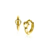 10mm ZINZI Gold 14 krt gouden oorringen met open harten, luxe klapsluiting 10 x 1,6mm ZGO449
