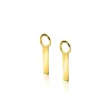 15mm ZINZI Gold 14 krt gouden oorbedels met glad staafje ZGCH479 (zonder oorringen)