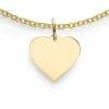 11mm ZINZI Gold 14 krt gouden hanger met glanzend hartje van 11mm ZGH363-11 (zonder collier)