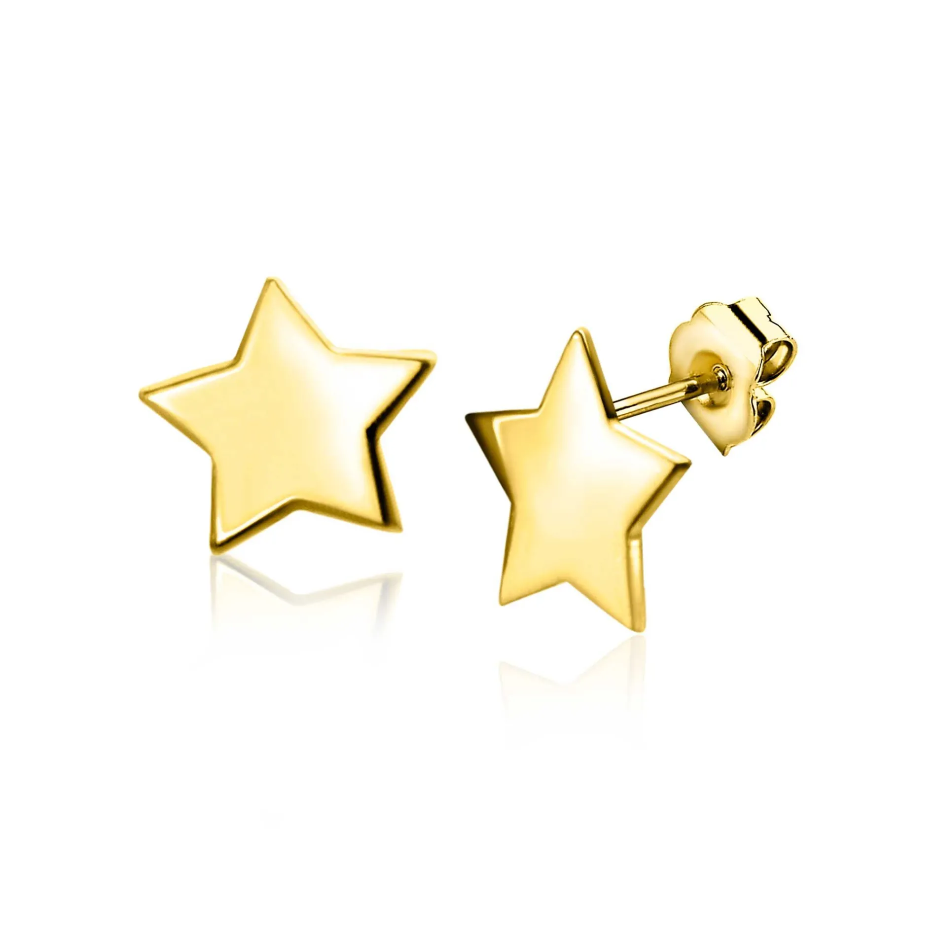 5,5mm ZINZI Gold 14 krt gouden ster oorstekers 5,5mm ZGO315