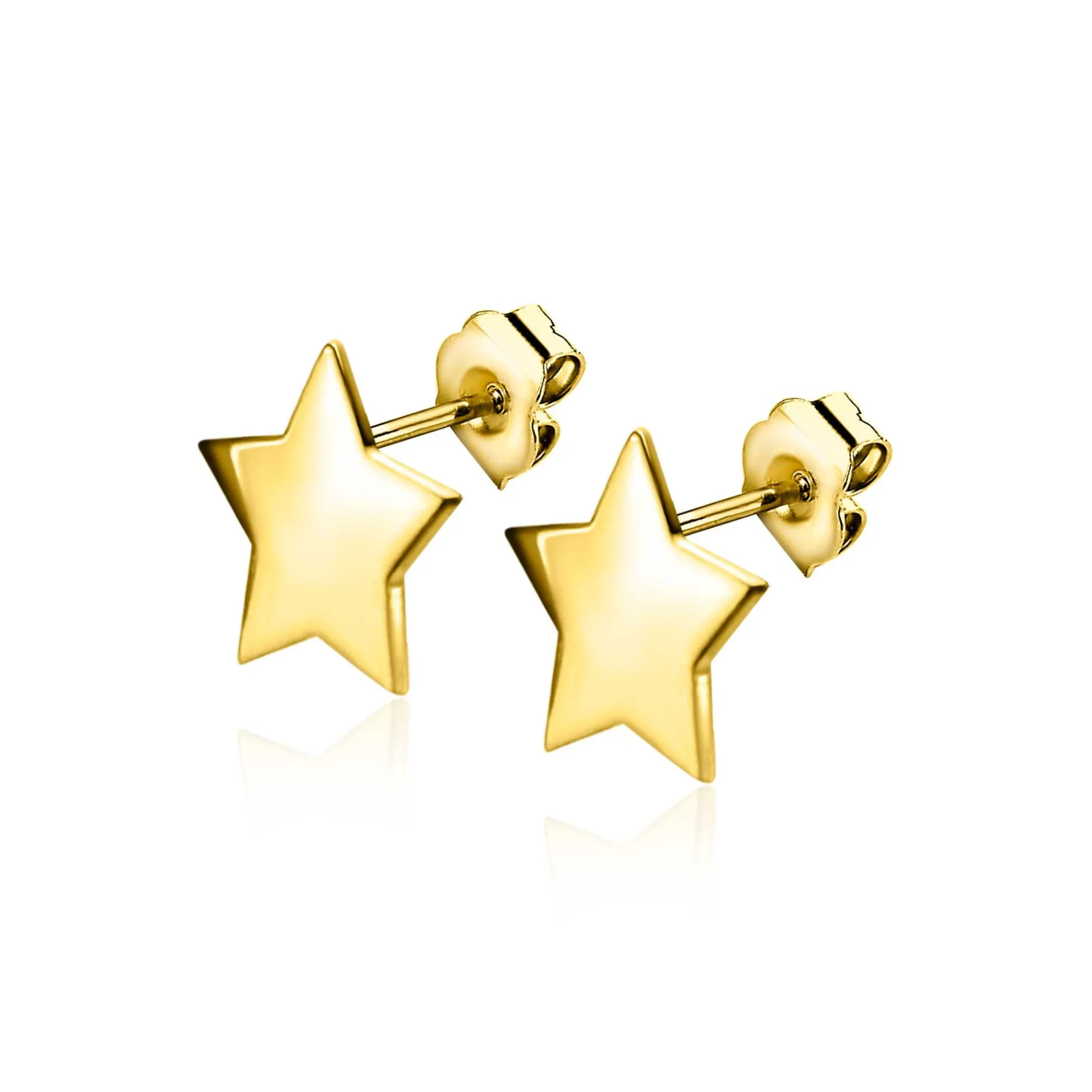 5,5mm ZINZI Gold 14 krt gouden ster oorstekers 5,5mm ZGO315