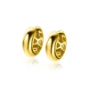 14mm ZINZI Gold 14 krt gouden oorringen brede ronde buis 5mm, met luxe klapsluiting ZGO436
