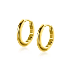 12,5mm ZINZI Gold 14 krt gouden oorringen 12,5mm met smalle ronde buis 1,8mm. Met luxe klapsluiting ZGO433