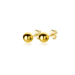3mm ZINZI Gold 14 krt gouden glanzende bol oorknoppen 3mm ZGO393
