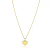 18mm ZINZI gold plated zilveren hanger hart met parelrand voor gravure ZIH2652G (zonder collier)
