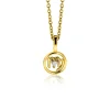 9mm ZINZI gold plated zilveren Maagd sterrenbeeldhanger bezet met witte zirconia ZIHY-MAA (zonder collier)