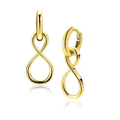 20mm ZINZI gold plated zilveren oorbedels infinity ZICH2717G (zonder oorringen)